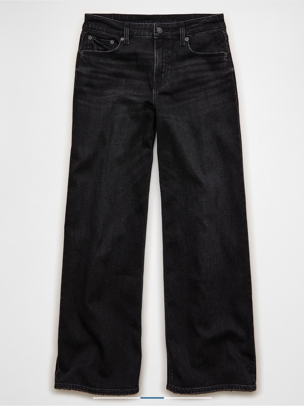 American Eagle Dreamy Drape Stretch Super High-Waisted Baggy Wide-Leg Jeans - Picture 3 of 8